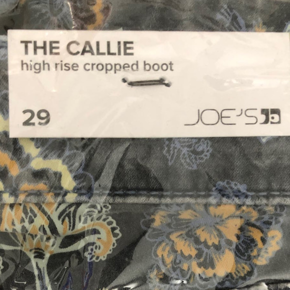 Joe's Jeans The Callie Jeans High Rise Cropped Boot Cut Leg Verona Print NWT 29 - Picture 7 of 10